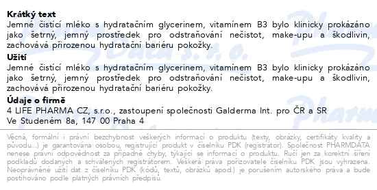 Příbalový leták - Cetaphil jemná čistící emulze 500ml