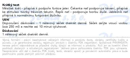 Příbalový leták - Jančův čaj žlučníkový n.s. 20x1.7g