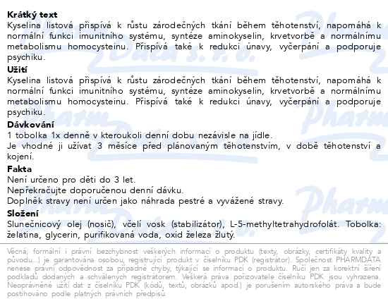 Příbalový leták - MOVit Kyselina listová L-methylfolát 400mcg tob.90