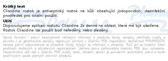 Příbalový leták - Clisodine 1000ml