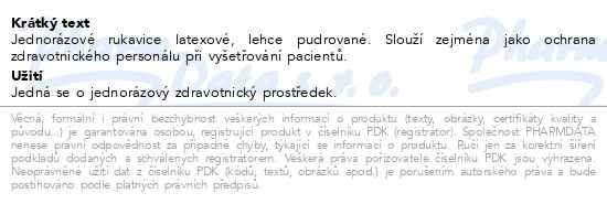 Příbalový leták - Rukavice vyš.latex s pudrem vel.L/20ks Steriwund