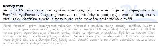 Příbalový leták - KESEM Noční sérum se zlatem a perlami 30 ml
