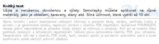 Příbalový leták - Yetush Citronella Stickers 6 pcs