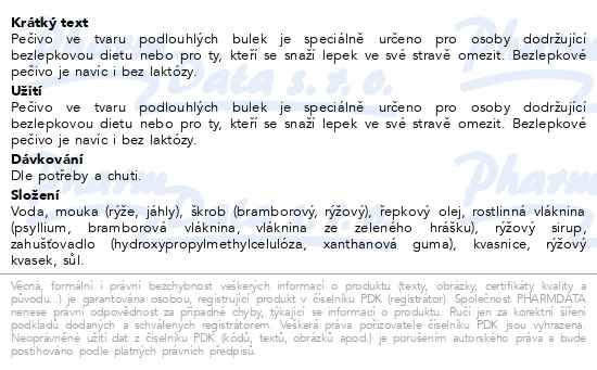 Příbalový leták - Allnature Bezlepkové bulky světlé 100g
