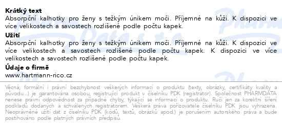 Příbalový leták - MoliCare Lady Pants 5 kapek velikost M Duopack 2x8ks