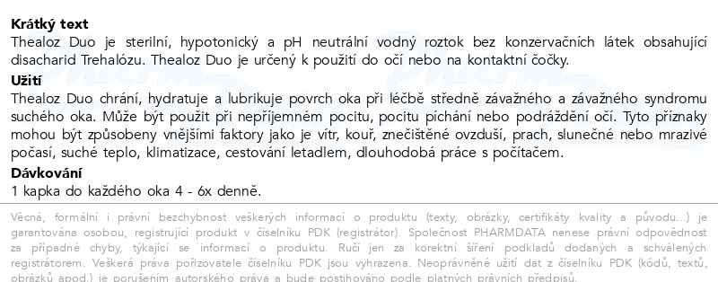Příbalový leták - Thealoz Duo 10ml