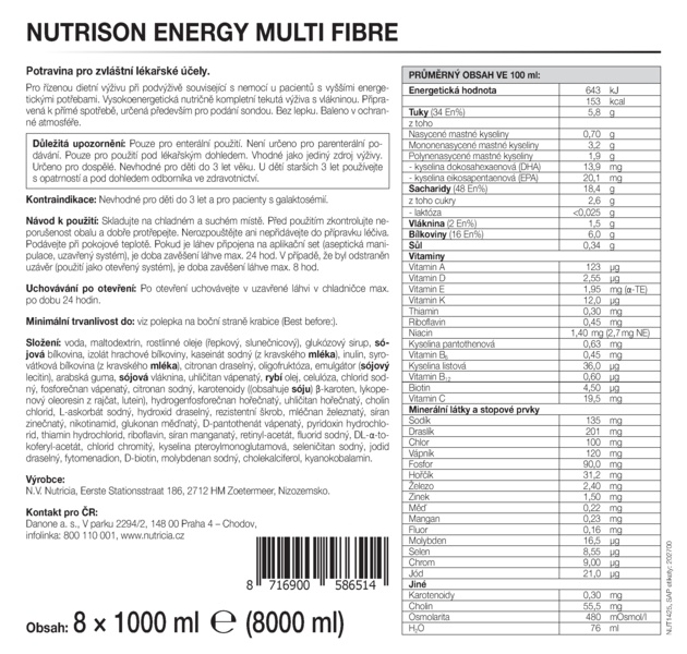 Příbalový leták (SUKL) - Nutrison Energy Multi Fibre roztok 8x1000ml