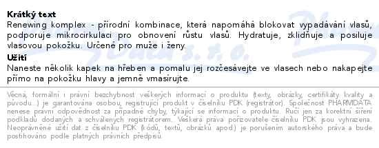Příbalový leták - mioWell Renegenerační sérum na vlasy 100ml
