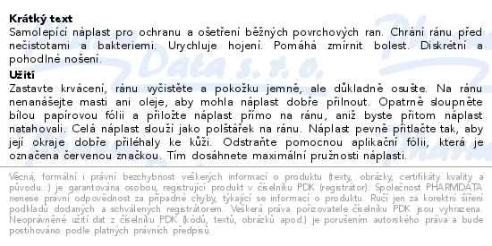 Příbalový leták - Hansaplast hydrokoloidní náplast na prsty 10ks