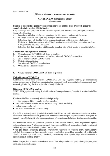 Příbalový leták (SUKL) - Cotylena 200mg vag.tbl.nob.3