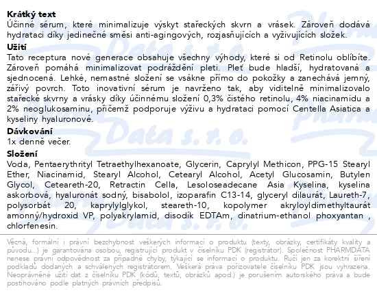 Příbalový leták - NEOSTRATA Firming Potent Retinol Complex 30ml