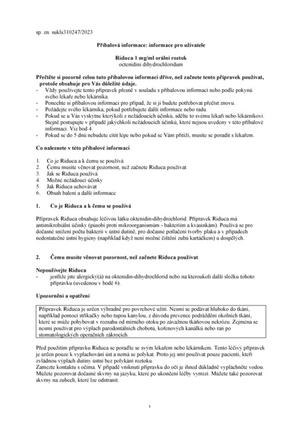 Příbalový leták (SUKL) - Riduca 1mg/ml orm.sol.1x250ml