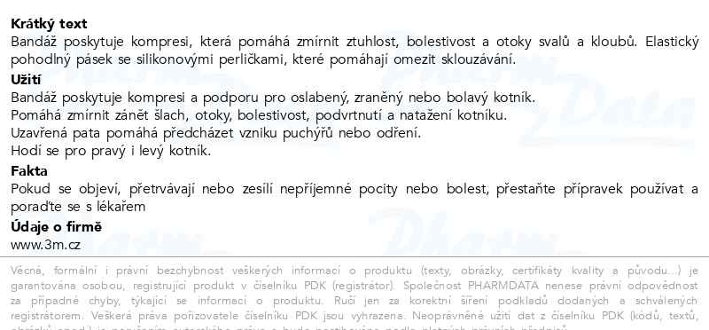 Příbalový leták - 3M FUTURO Prémiová kompresní bandáž na kotník L/XL