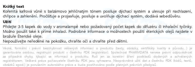 Příbalový leták - Nobilis Tilia Směs éterických olejů druhý dech 10ml