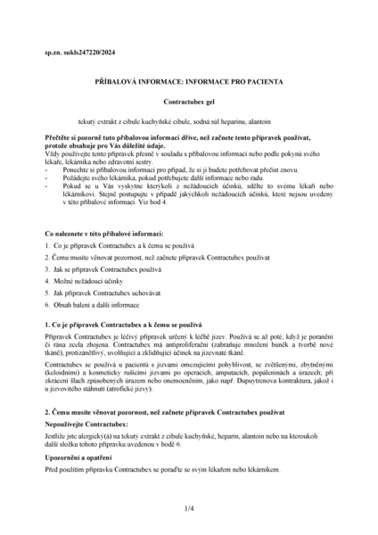 Příbalový leták (SUKL) - Contractubex drm.gel 1x20g