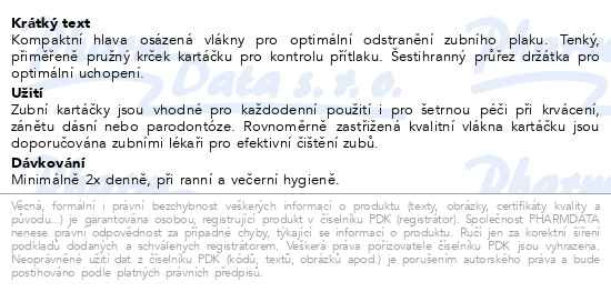 Příbalový leták - HERBADENT ORIGINAL ECO zubní kartáček jemný