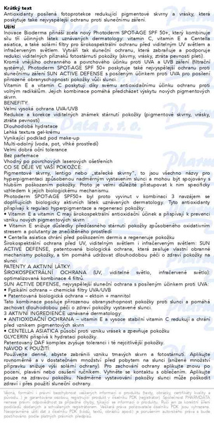 Příbalový leták - BIODERMA Photoderm SPOT-AGE SPF50+ 40ml