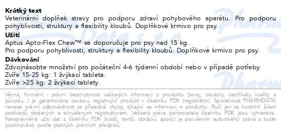 Příbalový leták - APTUS Apto-Flex chew 50ks