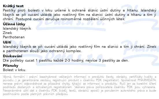 Příbalový leták - Junior-angin pro děti pastilky 24