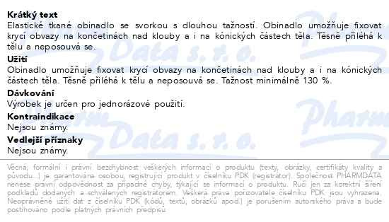 Příbalový leták - Matolast superelastické fixační obinadlo 4mx6cm