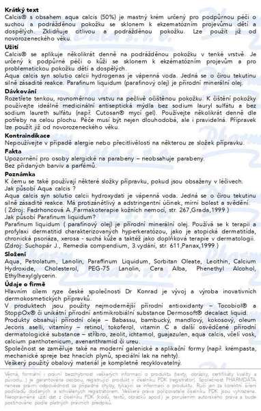 Příbalový leták - AD Calcis DrKonrad 150ml