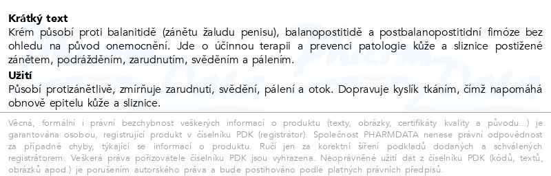 Příbalový leták - BANIVAL krém sáčky 10x3g