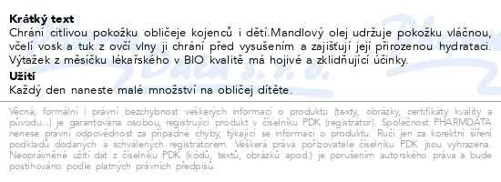 Příbalový leták - WELEDA Měsíčkový pleťový krém 50ml
