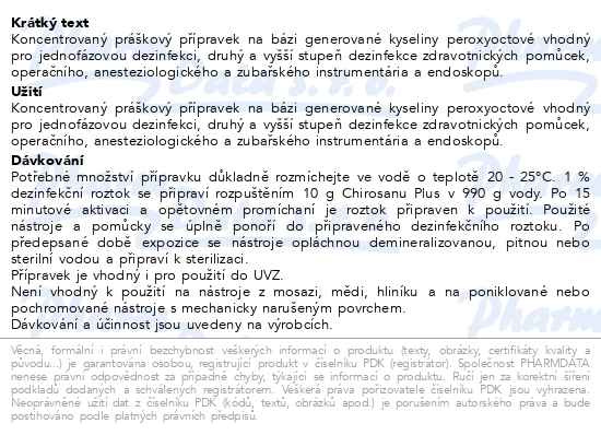 Příbalový leták - Chirosan Plus 1.5kg