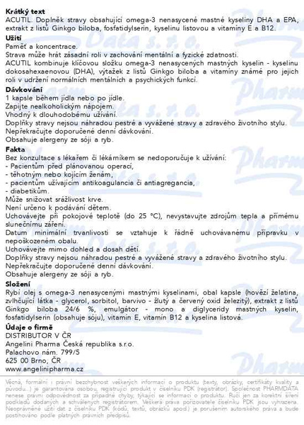 Příbalový leták - Acutil cps.60