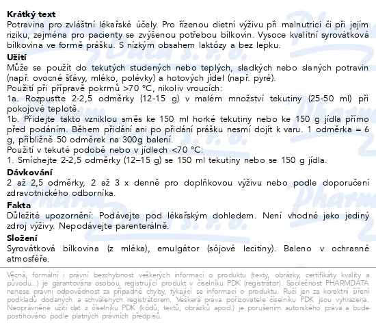 Příbalový leták - Fresubin Protein powder 300g