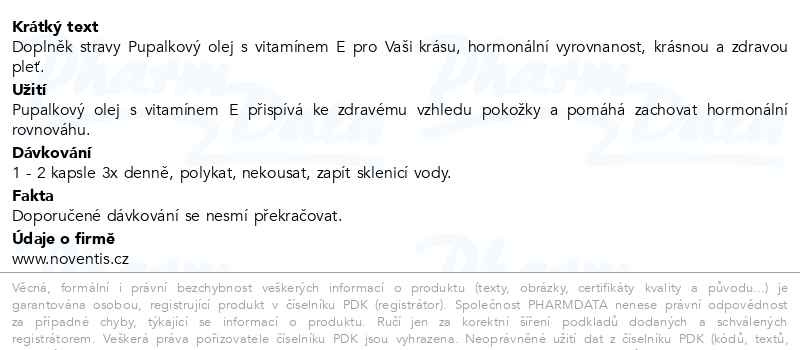 Příbalový leták - Pupalka s vitamínem E cps.60