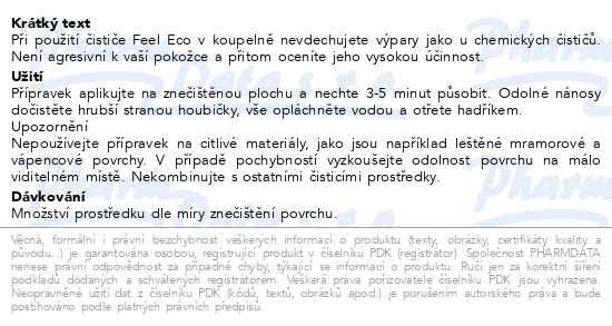 Příbalový leták - FeelEco Čistič koupelen 450ml