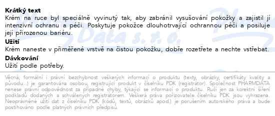 Příbalový leták - INDULONA SOS ochranná krém na ruce 75ml