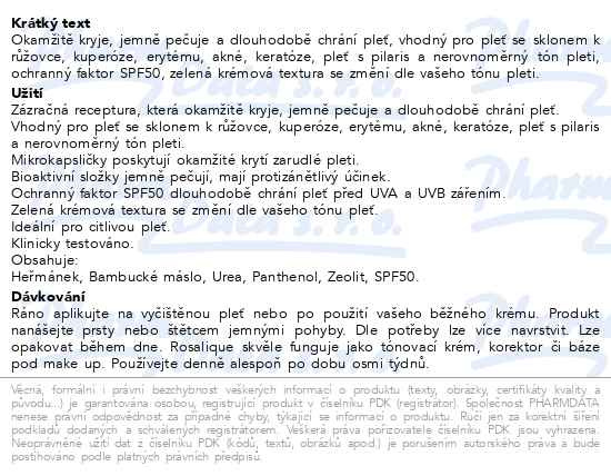 Příbalový leták - Rosalique 3v1 Anti-Redness Miracle Formula SPF50 30ml