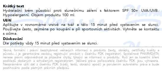 Příbalový leták - ISISPHARMA Uveblock Lotion SPF50+ 100ml
