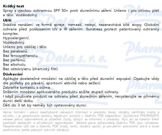 Příbalový leták - ISISPHARMA Uveblock spray SPF50+ 200ml