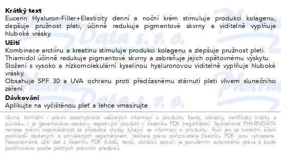 Příbalový leták - Eucerin HYALURON-F.+EL.Rosé denSPF30+noc2x50ml2024