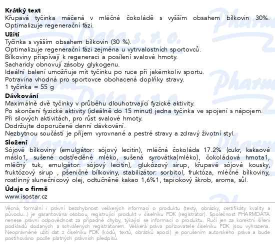 Příbalový leták - ISOSTAR HIGH PROTEIN30 BAR 55G ČOKOLÁDA