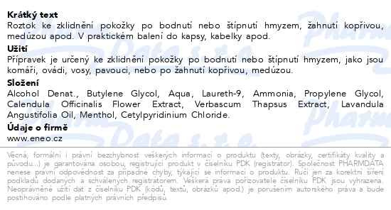 Příbalový leták - Phyteneo Roztok po bodnutí hmyzem roll on 10ml