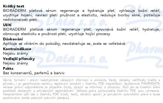 Příbalový leták - BIORADERM pleťové sérum 4x4ml proti vráskám na báziHA