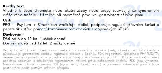 Příbalový leták - Titanlax sáčky 20x9.15g