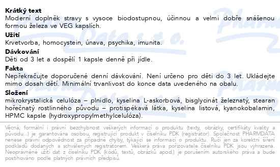Příbalový leták - MOVit Železo Chelát Premium cps.30