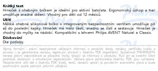 Příbalový leták - Philips AVENT Hrneček s ohebným brčkem 300 ml chlapec