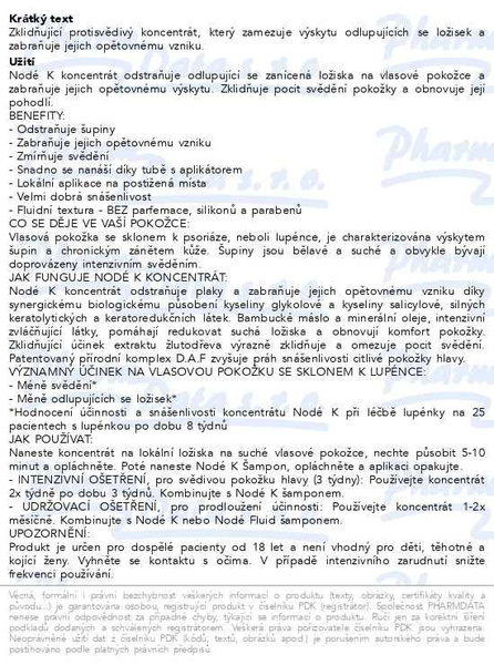 Příbalový leták - BIODERMA Nodé K koncentrát 100ml