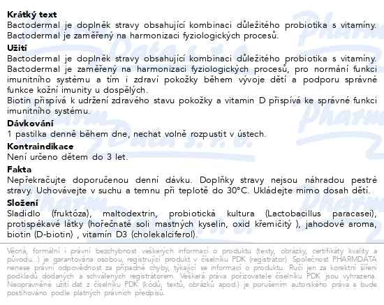 Příbalový leták - Favea Bactodermal pst.30
