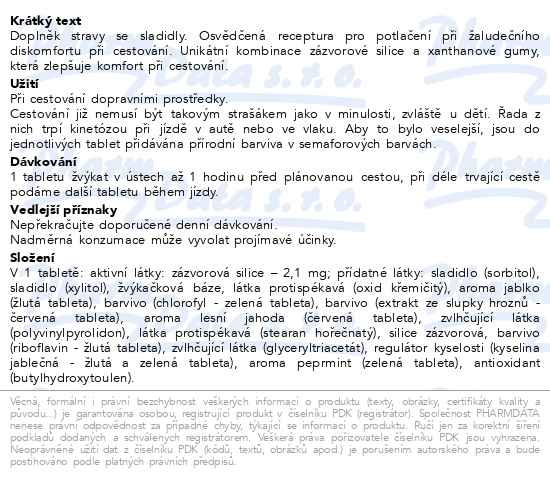 Příbalový leták - Favea Autíčka pro pohodové cestování žvýk.tbl.10