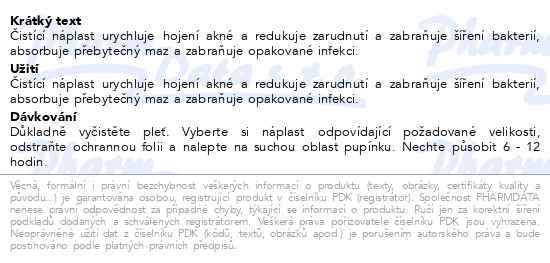Příbalový leták - COSRX Fit čistící pleťová náplast 24ks