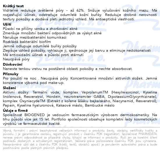 Příbalový leták - DERMEDIC Normacne noční krém proti nedokonalé pleti 40ml