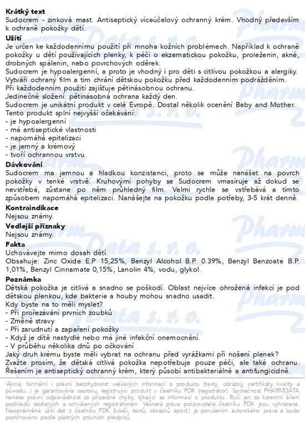 Příbalový leták - Sudocrem MULTI-EXPERT 60g