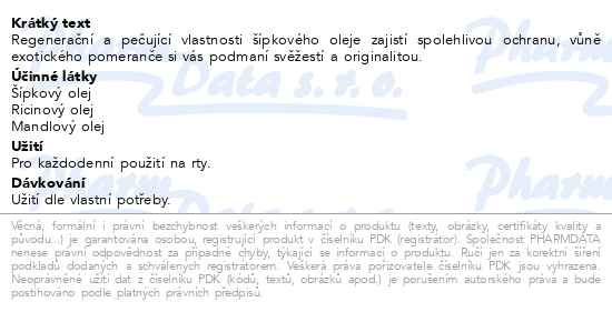 Příbalový leták - Jelení lůj CARE šípkový s pomer. vitamínový 4,5g